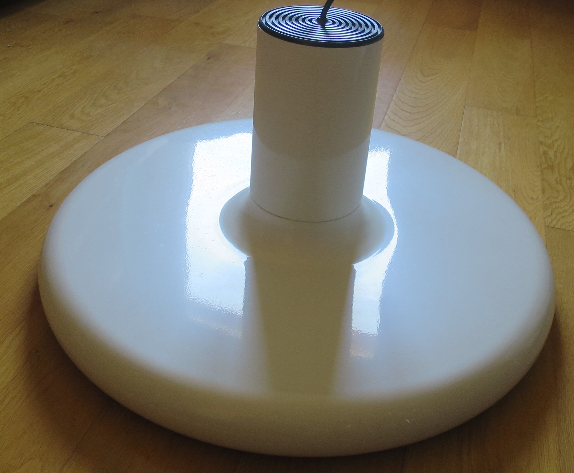 Suspension lita xl 60 cm blanche 1970 métal laqué