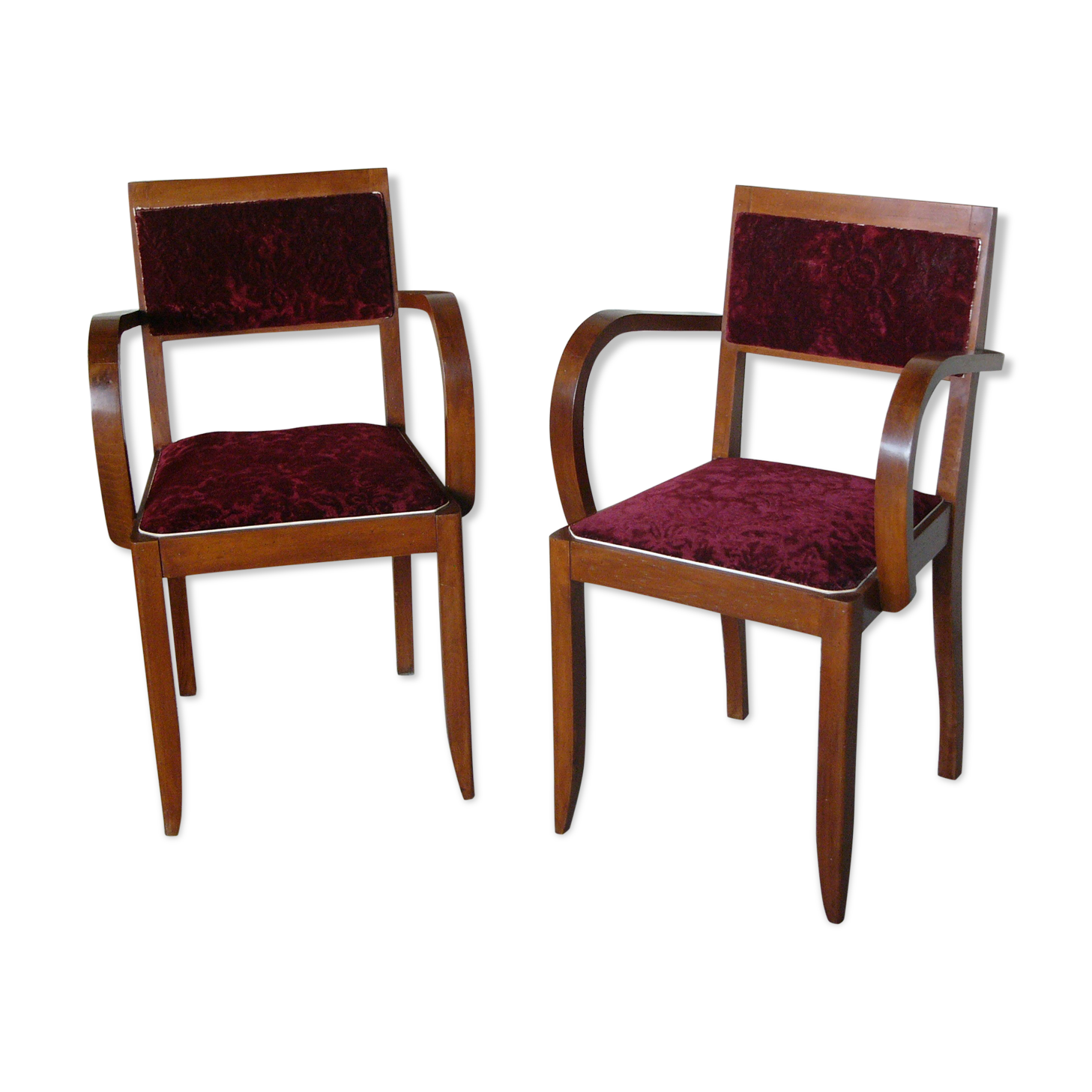 Paire de fauteuils bridge