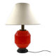 Space Age orange glass table lamp base, Italy 1960s
