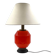 Space Age orange glass table lamp base, Italy 1960s