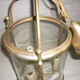 Glass lantern and gilded brass, antique pendant lamp
