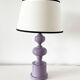 Vintage purple lacquered metal lamp from the 1970s