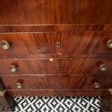 Empire period mahogany secretary, stamped Joseph Kochly, 19th century