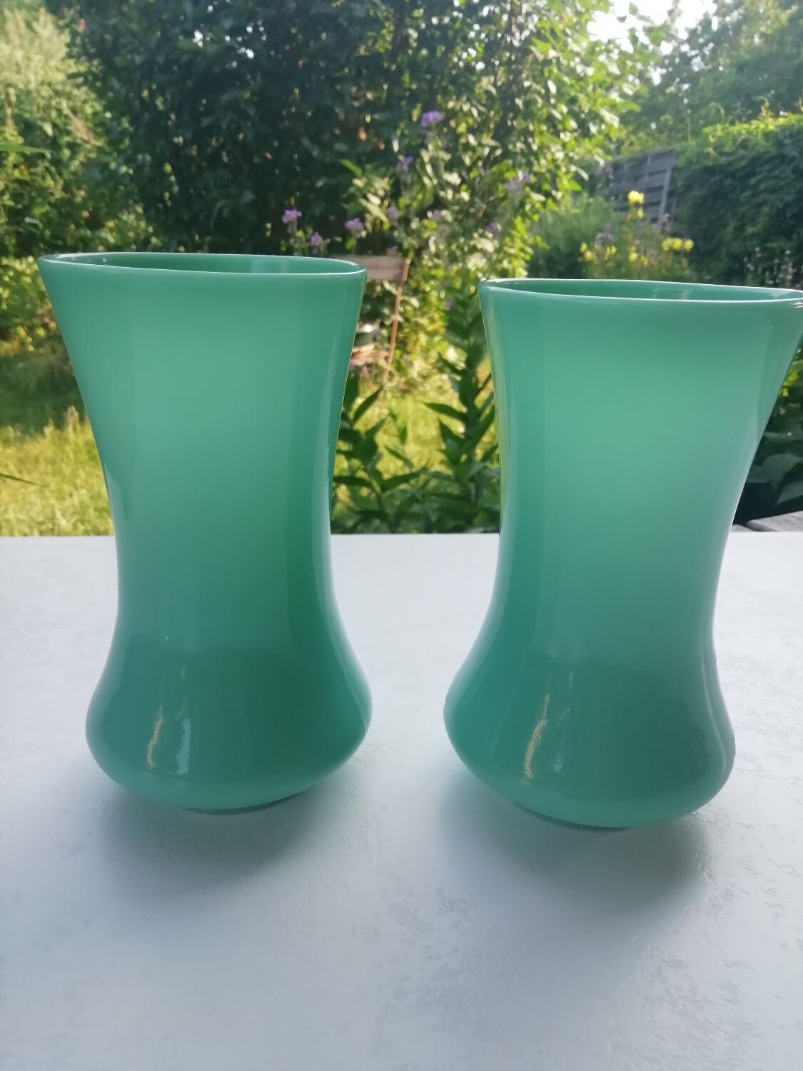 Pair of opaline vases