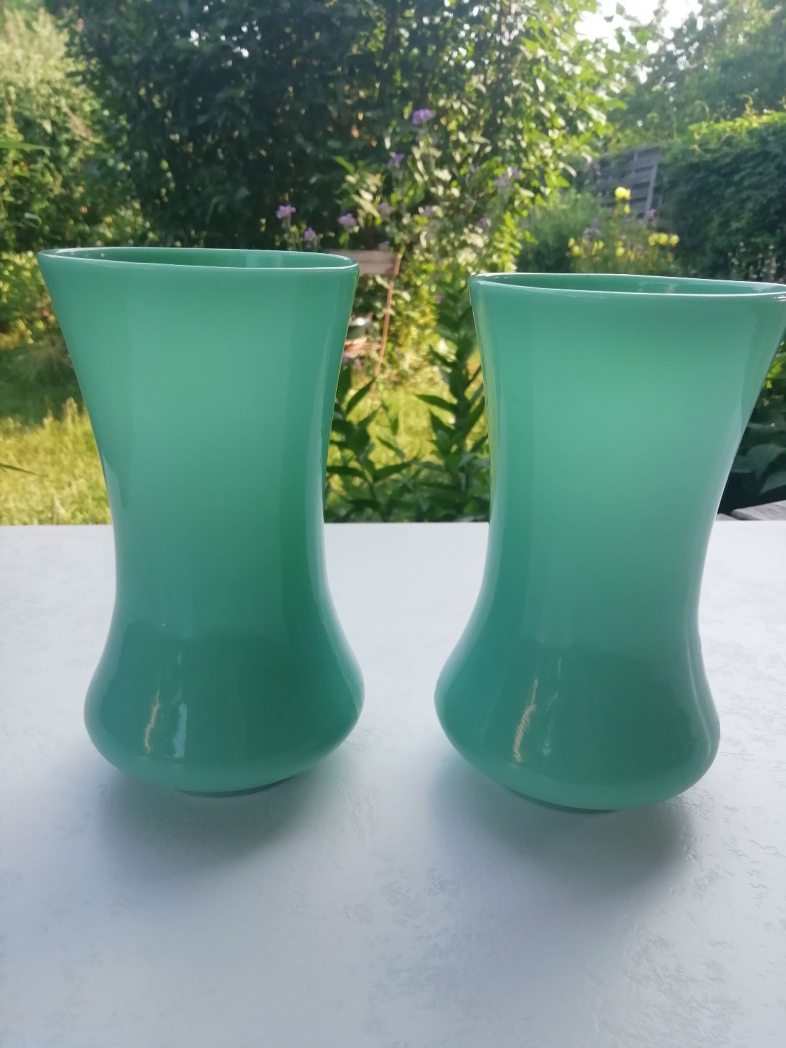 Pair of opaline vases