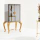 Maison Jansen bar cabinet in gilded wood and mirrors circa 1940