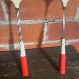 Vintage 70s GEGE Plastic + Metal Badminton Racket Pair