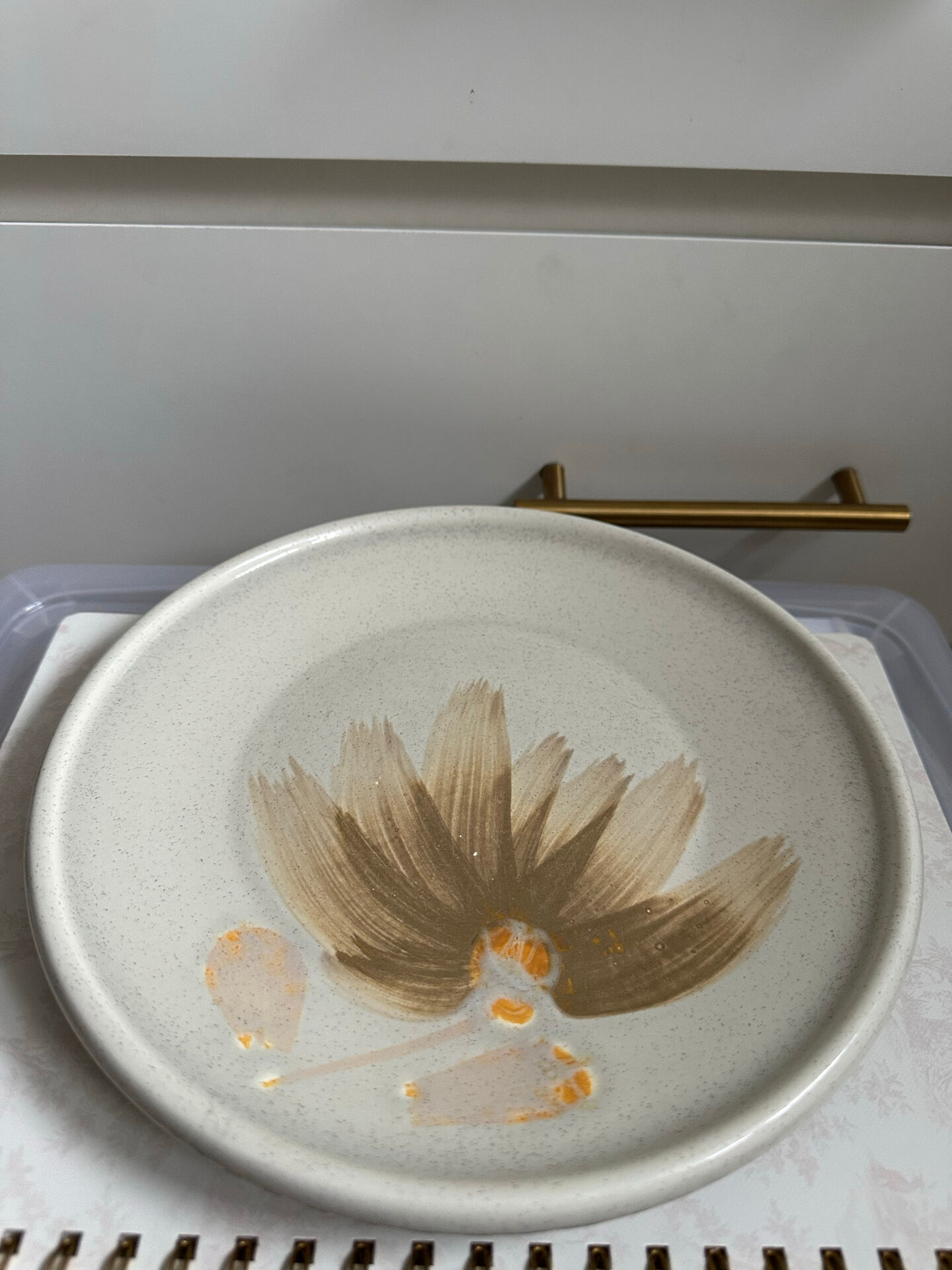 Ensemble de 4 assiettes en céramique vintage par Sarreguemines années 1970 florales