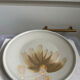 Ensemble de 4 assiettes en céramique vintage par Sarreguemines années 1970 florales