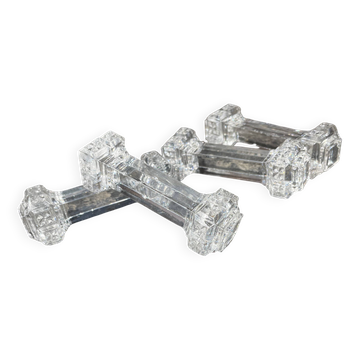 Set of 4 glass knife holders