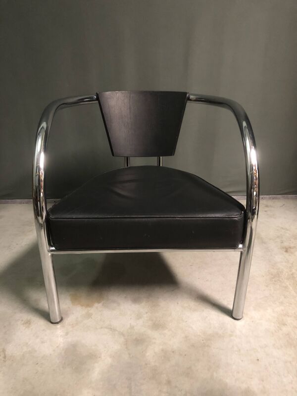 Une paire de petits fauteuils bas par Ronald Cecil Sportes pour Lumen Center, 1987