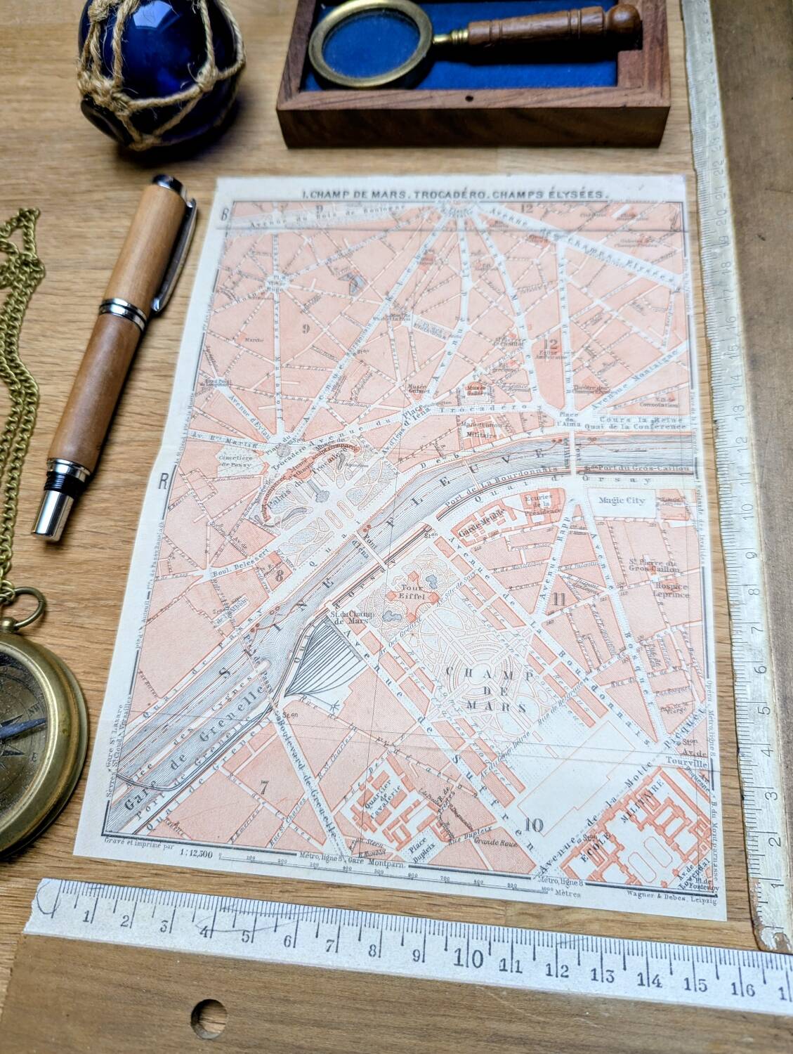 Paris, Champ de Mars, ancien plan, imprimé en 1914.
