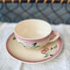 Two breakfast cups Longwy cherry design