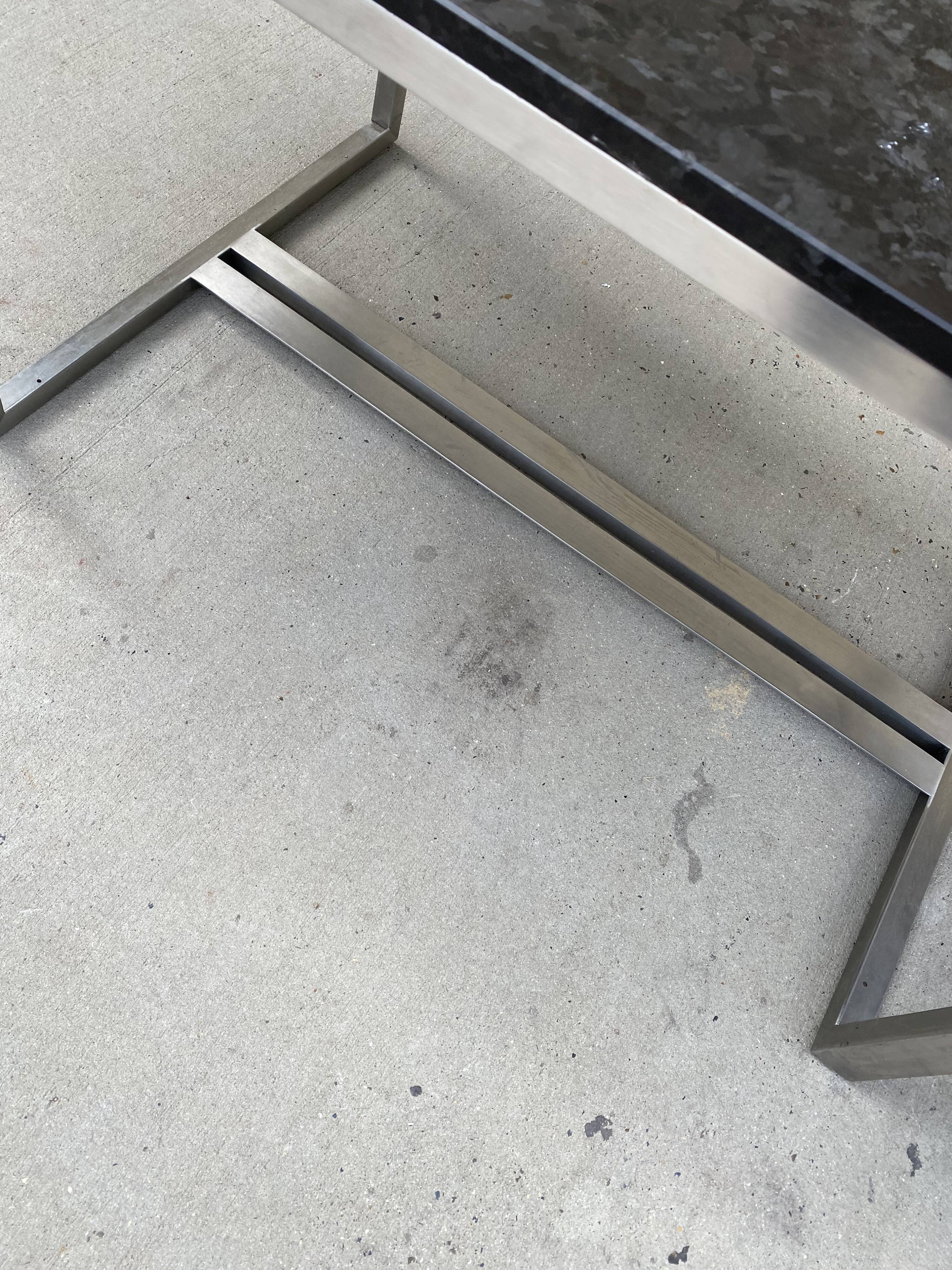 Dining table marble stainless steel feet