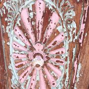 Old wooden cabinet - 2 doors and 1 drawer