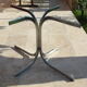 Oval glass and stainless steel table 70s