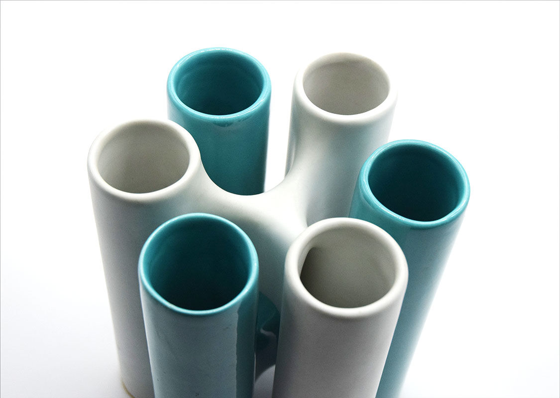 Interlocking ceramic vases by Enzo Bioli for Il Picchio, 1970s.