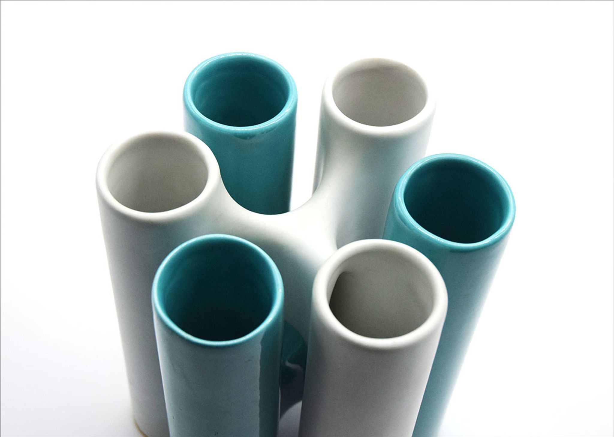 Interlocking ceramic vases by Enzo Bioli for Il Picchio, 1970s.