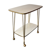 Table service in formica on wheels - the 50s 60s vintage