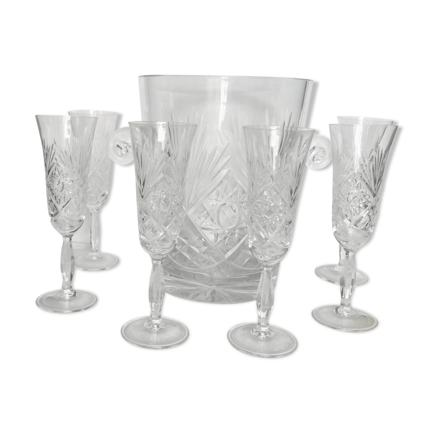 Baccarat crystal champagne service