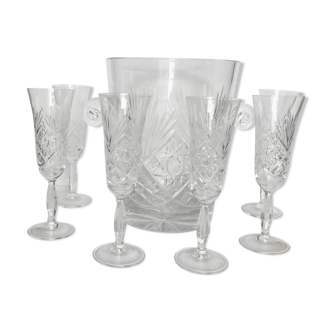 Baccarat crystal champagne service