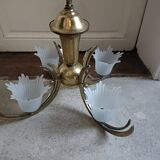 Lustre en laiton style art déco
