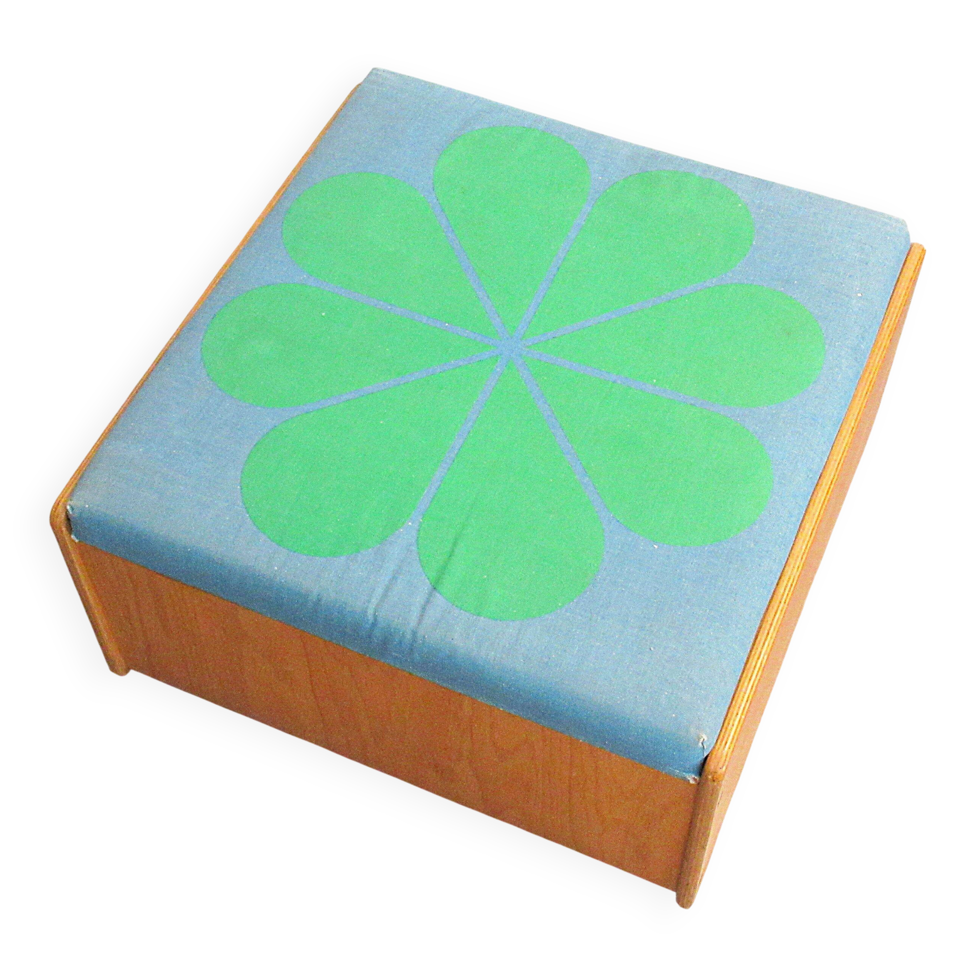 Coffre-pouf à fleur Terence Conran Prisunic 1968