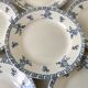 set of 6 dessert plates Terre de Fer St Amand model "Athens" XXth