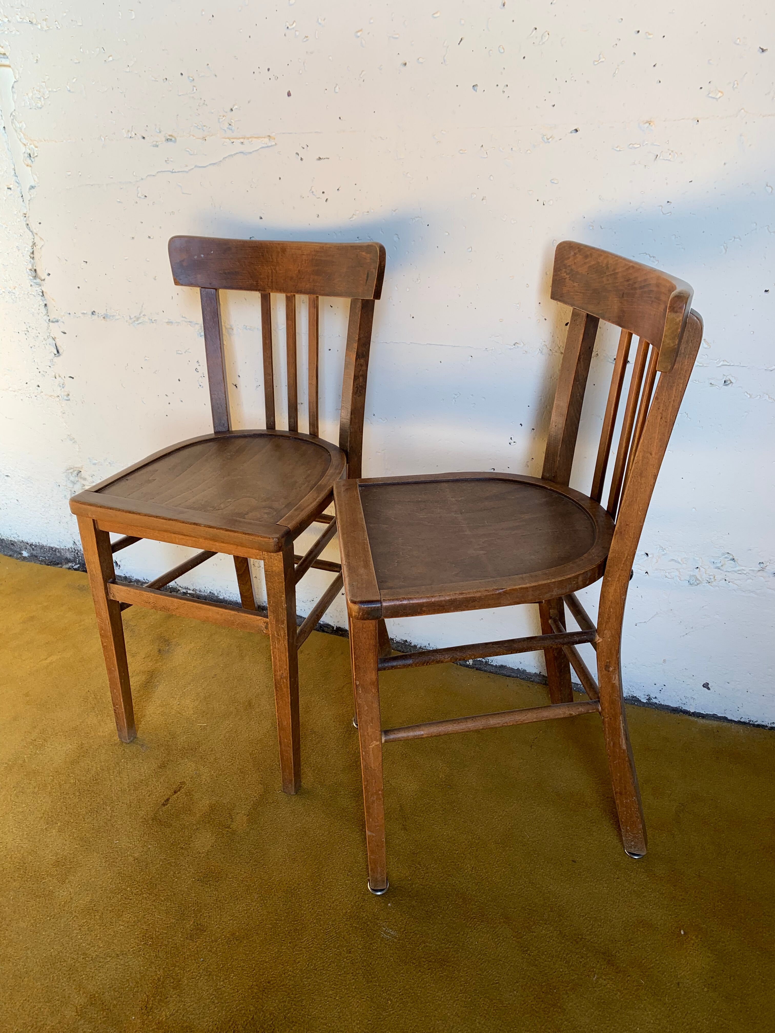 Duo of bistro chairs