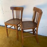 Duo of bistro chairs