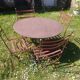 Table jardin + 4 chaises fer forgé