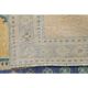 Vintage Turkish hand-knotted wool cotton yellow runner 78x340
