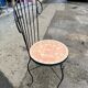 Set of 4 terracotta ceramic mosaic chairs