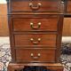 English Chesterfield desk with green leather