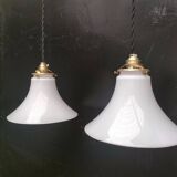 Opaline pendant lights