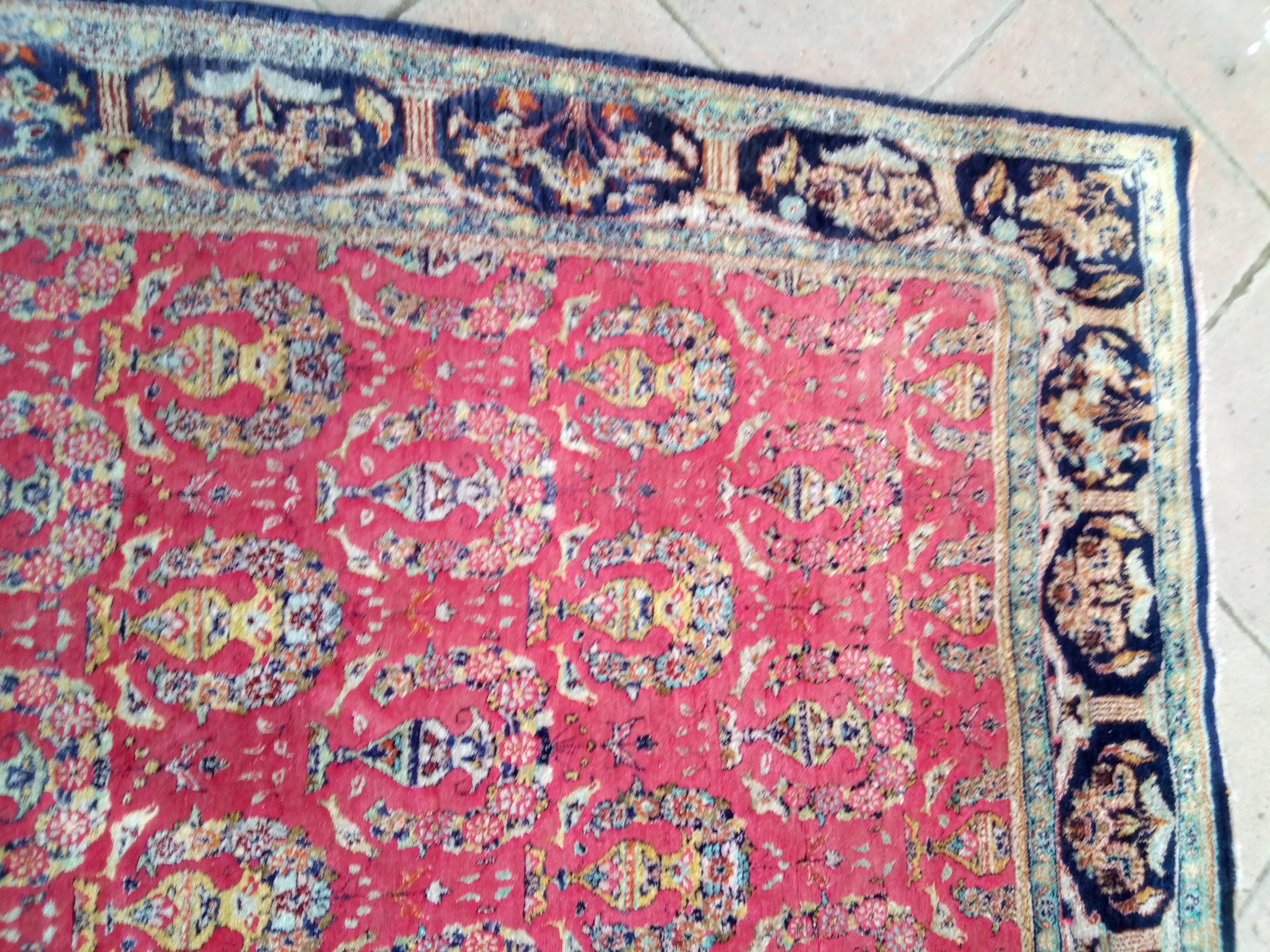 Persian carpet, silk ghoum 168 x 106