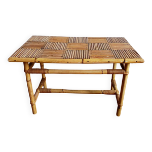 table basse en bambou - 1960 style