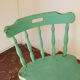 Rustic green ranch style wooden chair