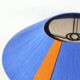 The Céleste electric blue orange suspension