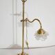 Tulip lamp in glass and bronze, adjustable, art deco 1920