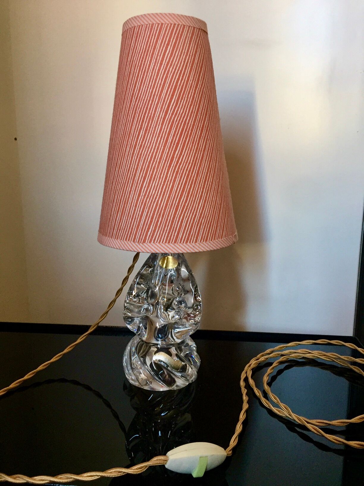 Pair of lamps, Crystal foot