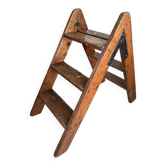 Old vintage wooden stepladder