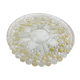 Thick glass plate compartmentalized decorating yellow bubbles