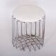 Mid-Century Round Stool in Chrome & Leather, Germany, 1960s