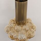 Amber bubble pendant lamp by Helena Tynell for Limburg 60s/70s