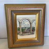 Watercolour painting signed, sea view, marine.