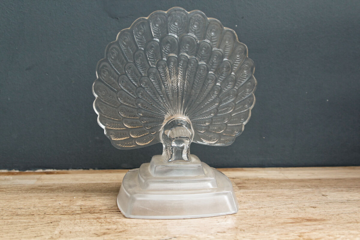 Peacock paperweight, Arques crystal