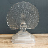 Peacock paperweight, Arques crystal