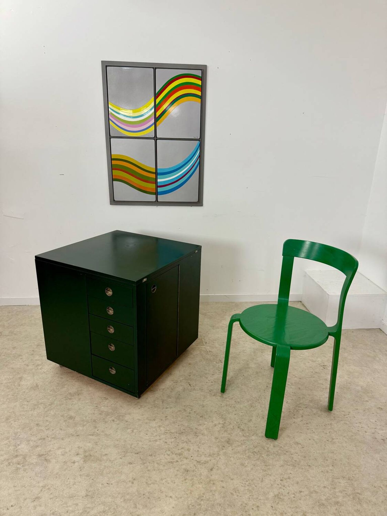Old small modular desk from the 70s designed by Verena Huber, Flair Boy model