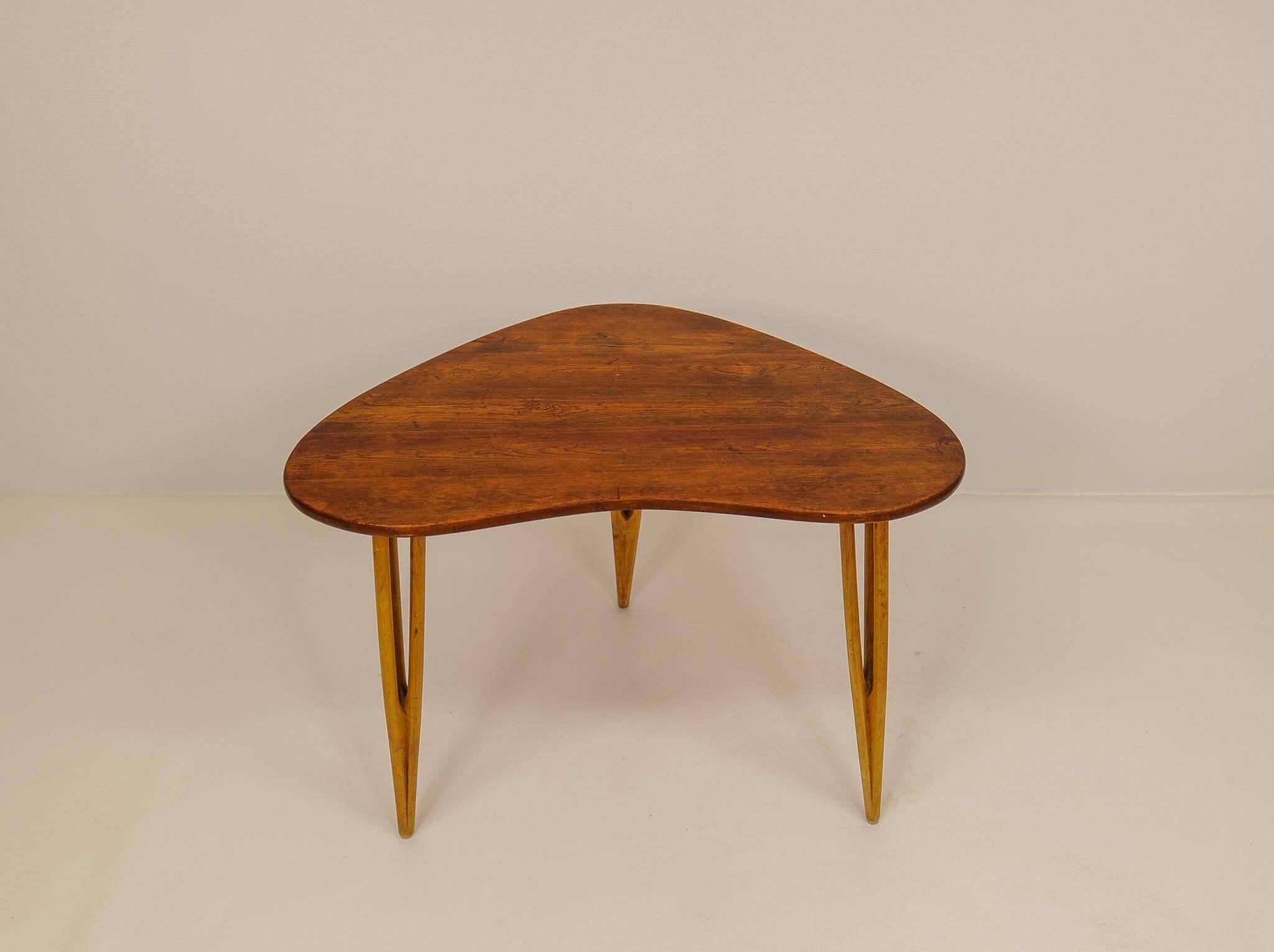 Table basse unique de style suédois moderne par Bo Fjaestad, Suède, années 1950